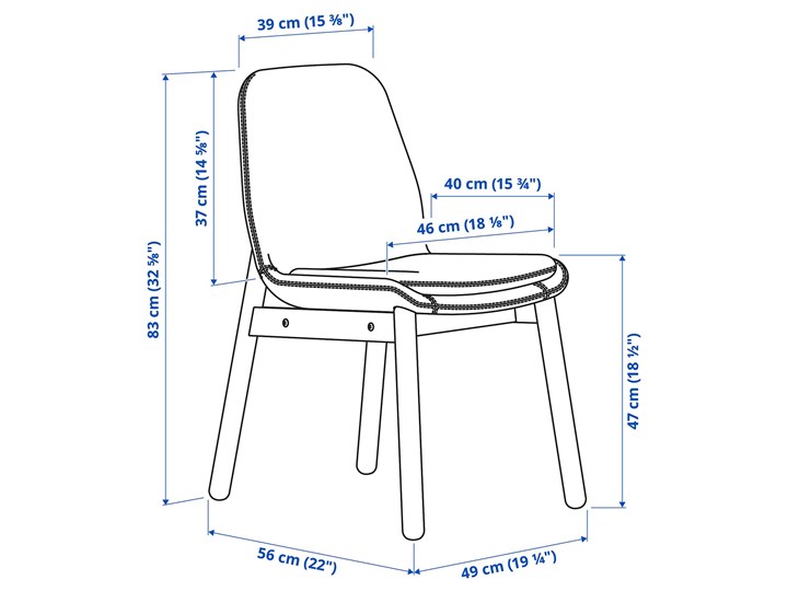 IKEA VEDBO / VEDBO Stół i 4 krzesła, biały/brzoza, 160x95 cm Pomieszczenie Jadalnia
