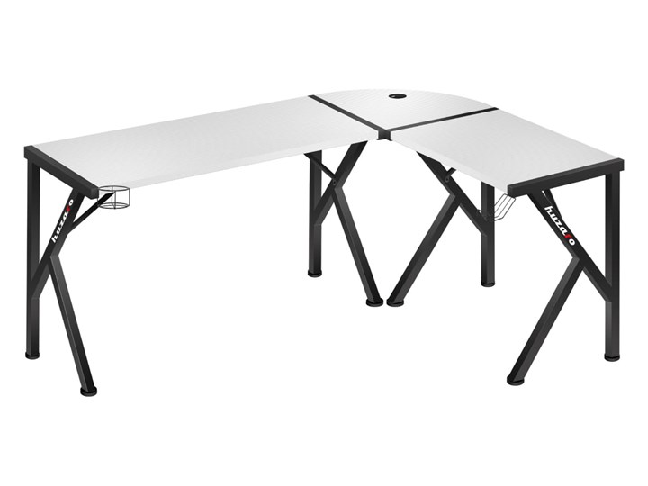 Biurko Gamingowe Huzaro Hero 6.3 White Głębokość 117 cm Szerokość 154 cm Biurko narożne Stal Kategoria Biurka