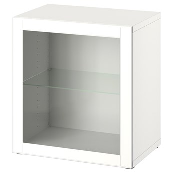 IKEA BESTÅ Kombinacja szafek ściennych, Biały/Ostvik biały, 60x42x64 cm