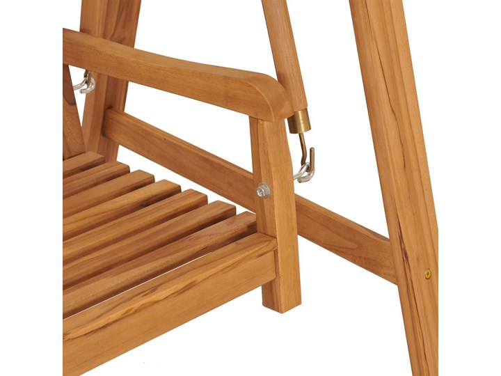 VidaXL Huśtawka ogrodowa z poduszką w kolorze wina, 170 cm, tek Materiał stelaża Drewno