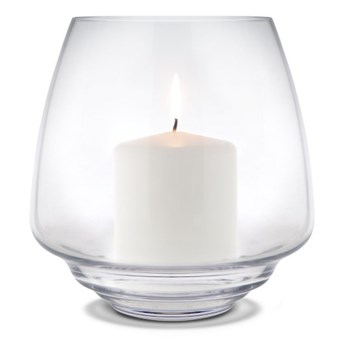 szklany świecznik Flow, Ø18,5 cm przezroczysty, Holmegaard