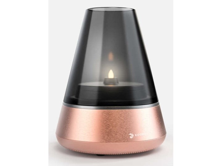 Lampa 3w1 Nordic Light Pro, miedziana, KOODUU Szkło Podgrzewacz Świecznik Aluminium Metal Kolor Miedziany