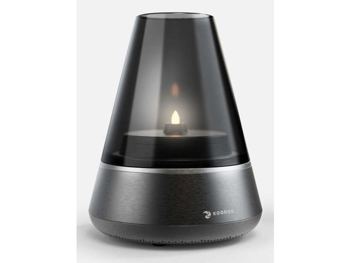 Lampa 3w1 Nordic Light Pro, czarna, KOODUU Aluminium Szkło Podgrzewacz Metal Świecznik Kolor Czarny