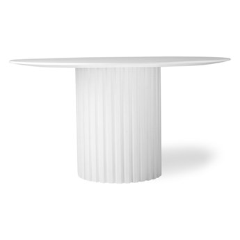 Stół jadalniany Pillar okrągły Ø140 cm, biały, HK Living