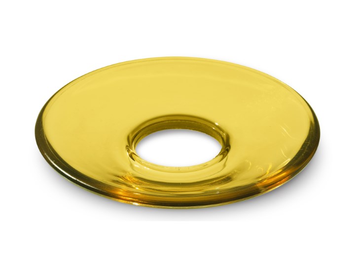Świecznik Lumi płaski Ø8,5 cm, żółty, Holmegaard Szkło Metal Kategoria Świeczniki i świece