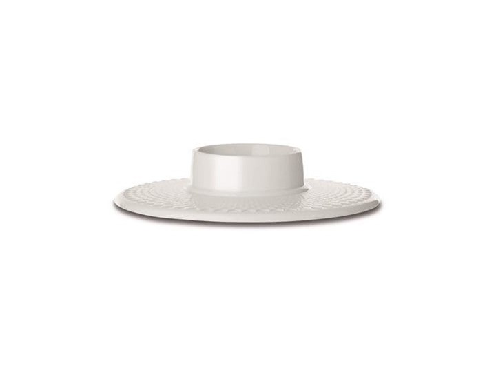 Biały świecznik na świecę blokową Rhombe, Lyngby Porcelain Ceramika Kategoria Świeczniki i świece