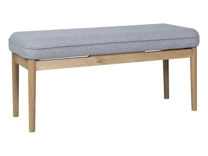 Dębowa ławka Elise z poduchą 100 cm, Hübsch Kategoria Ławki do salonu Styl Minimalistyczny