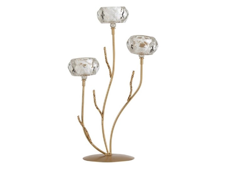 Kryształowy świecznik tealight Glitter M, J-Line Szkło Kategoria Świeczniki i świece