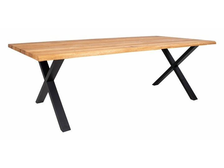 SELSEY Stół dębowy Yanus 240x95 cm naturalny Wysokość 75 cm Drewno Długość 240 cm Szerokość 240 cm Metal Pomieszczenie Stoły do jadalni