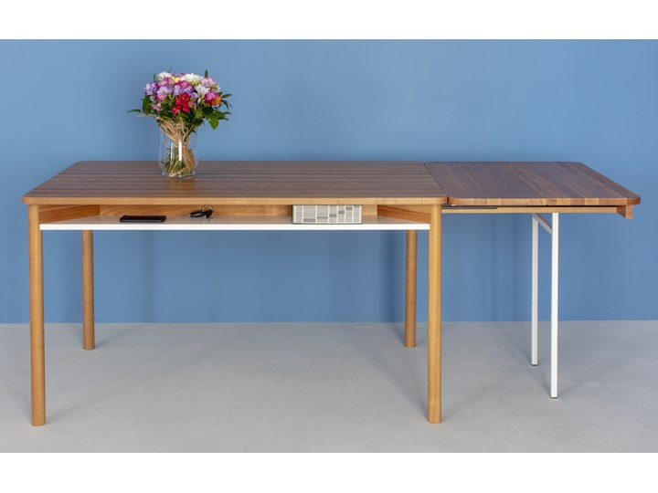 Rozsuwany stół z drewna Zeen 200 dąb Długość 140 cm  Szerokość 140 cm Drewno Szerokość 90 cm Długość 90 cm  Długość 200 cm  Styl Minimalistyczny