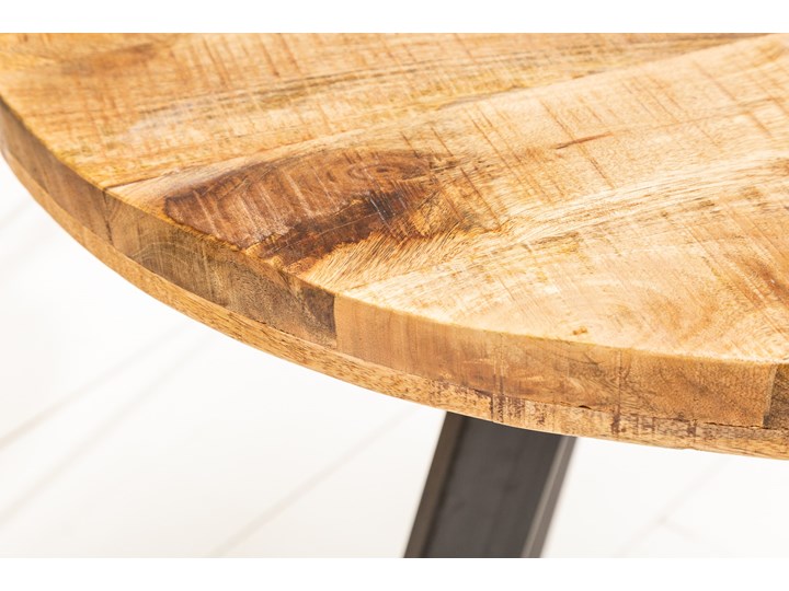 Stół Iron Craft 80 cm okrągły Mango 39400 Drewno Metal Rozkładanie