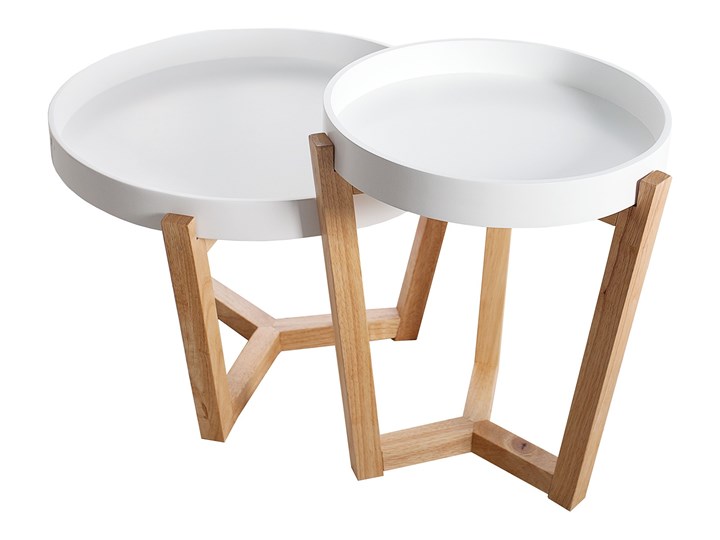 Stolik kawowy Scandinavia 2-elementy 36436 Płyta MDF Wysokość 57 cm Styl Skandynawski Wysokość 44 cm Styl Vintage