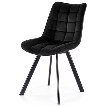 SELSEY Krzesło tapicerowane Derisa czarne