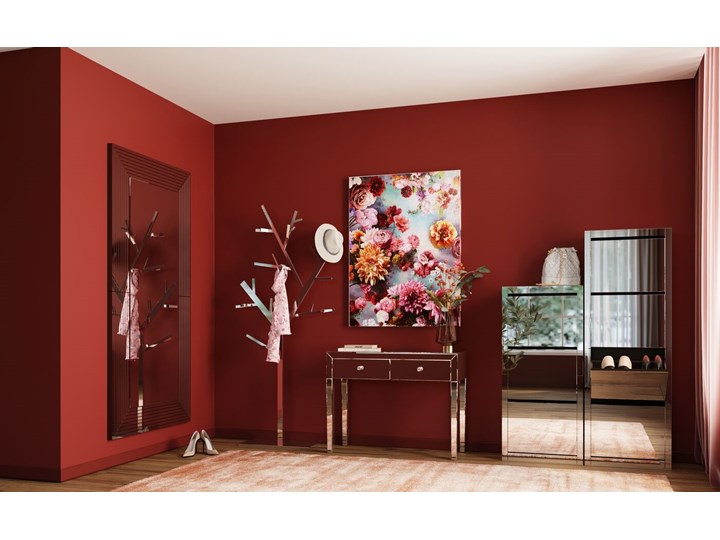 Lustro wiszące Linea Rectangular 200x100 cm srebrne Lustro z ramą Prostokątne Ścienne Pomieszczenie Przedpokój