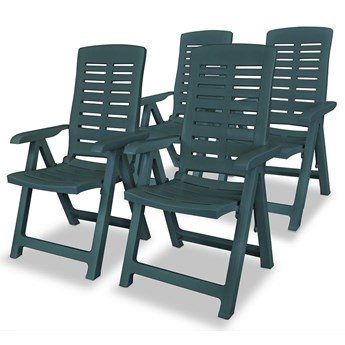 Zestaw zielonych krzeseł ogrodowych - Elexio 3Q