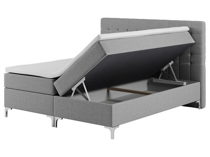 SELSEY Łóżko kontynentalne z pojemnikiem Rigil Łóżko pikowane Metal Kategoria Łóżka do sypialni