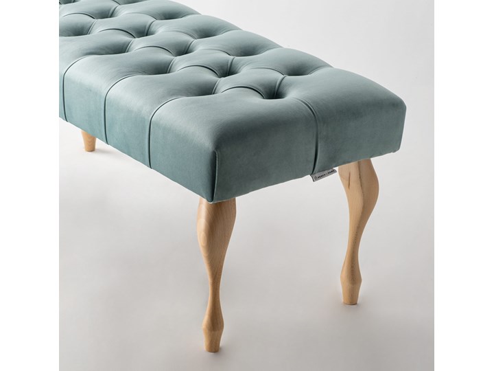 Ławka pikowana Chesterfield MINI Mint Pomieszczenie Salon Pomieszczenie Przedpokój