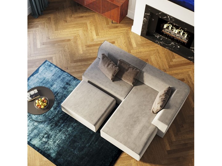 Sofa Infinity Elements 100x70 cm szara Stała konstrukcja Boki Bez boków Pomieszczenie Salon