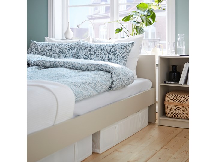 IKEA GURSKEN Zestaw mebli do sypialni 5 szt, jasnobeżowy, Szer. materaca: 140 cm Pomieszczenie Sypialnia Kategoria Zestawy mebli do sypialni