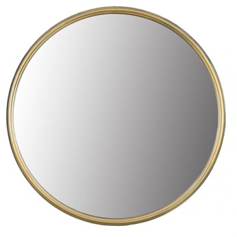 Lustro okrągłe w złotej metalowej ramie 40 cm