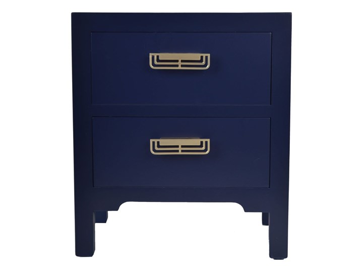Szafka z dwoma szufladami ciemny niebieski 45x30x52cm Kolor Granatowy Płyta laminowana Uniwersalne Płyta MDF Typ Nocne