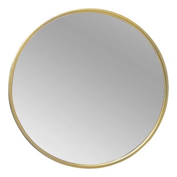 Lustro okrągłe w złotej metalowej ramie 80 cm