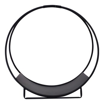 STOJAK CZARNY METALOWY NA DREWNO DO KOMINKA 70x29x71cm