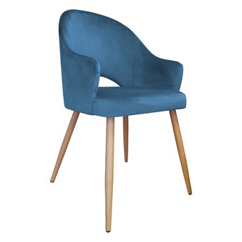 Krzesło Tapicerowane Velvet w kolorze niebieskim