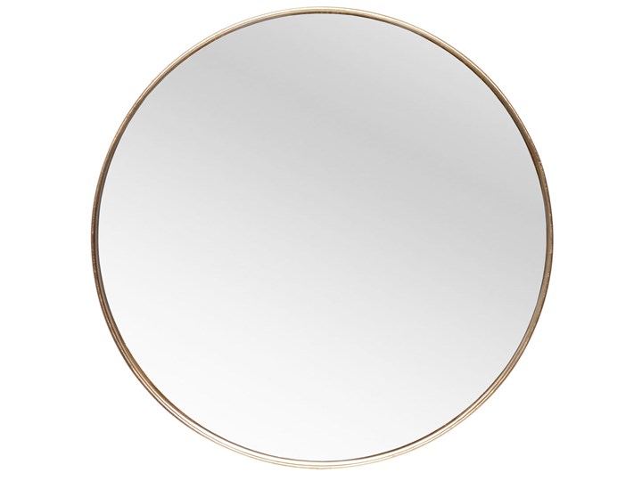 LUSTRO OKRĄGŁE MAŁE ZŁOTE Z RANTEM 30CM Pomieszczenie Salon Ścienne Lustro z ramą Styl Industrialny