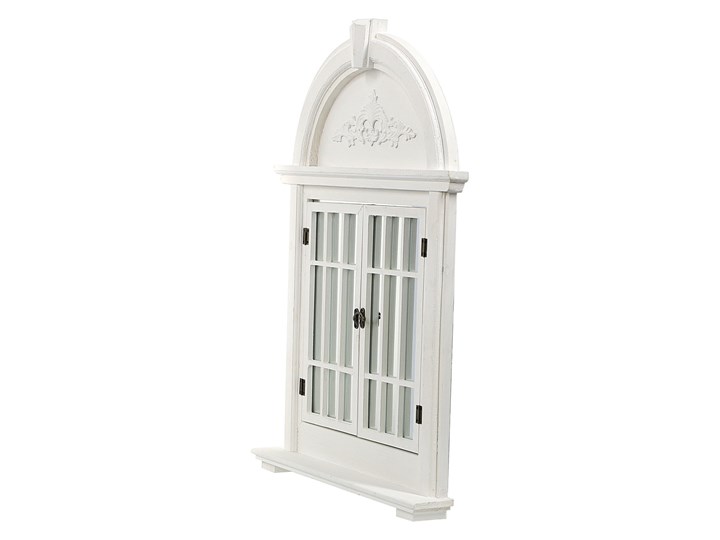 LUSTRO DREWNIANE BIAŁE OKIENKO SHABBY CHIC Lustro z ramą Styl Vintage Kwadratowe Ścienne Kolor Biały