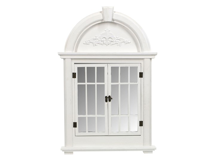 LUSTRO DREWNIANE BIAŁE OKIENKO SHABBY CHIC Kwadratowe Styl Vintage Ścienne Lustro z ramą Pomieszczenie Sypialnia