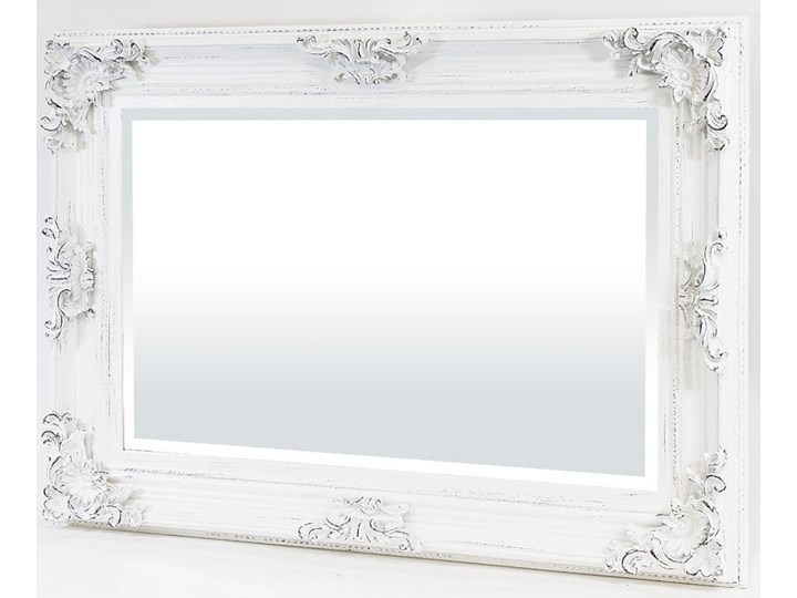 Lustro prostokątne w drewnianej ozdobnej ramie 75,5x105x7cm Ścienne Styl Nowoczesny