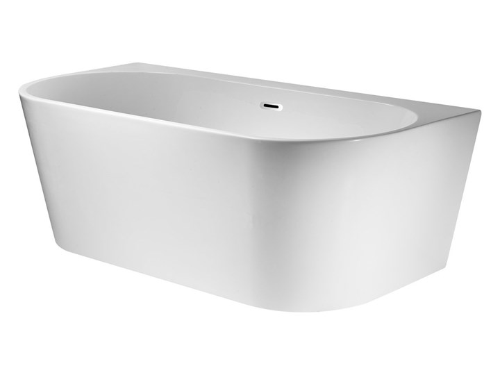 Wanna przyścienna wolnostojąca Corsan E030 Mono 160 cm z szeroką krawędzią i wykończeniem złotym Długość 150 cm Akryl Kategoria Wanny Wolnostojące Prostokątna Stal Kolor Biały