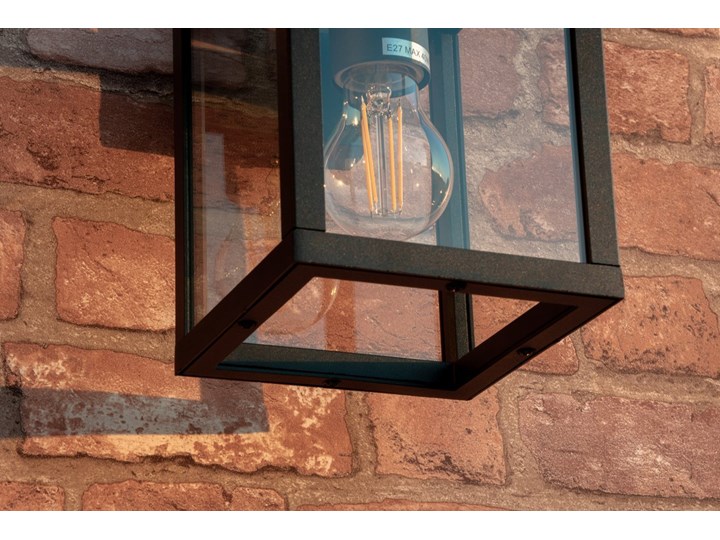 Lampa ogrodowa kinkiet elewacyjny GAIA S BLACK E27 czarny IP44 EDO777370 EDO Garden Line Kinkiet ogrodowy Kategoria Lampy ogrodowe