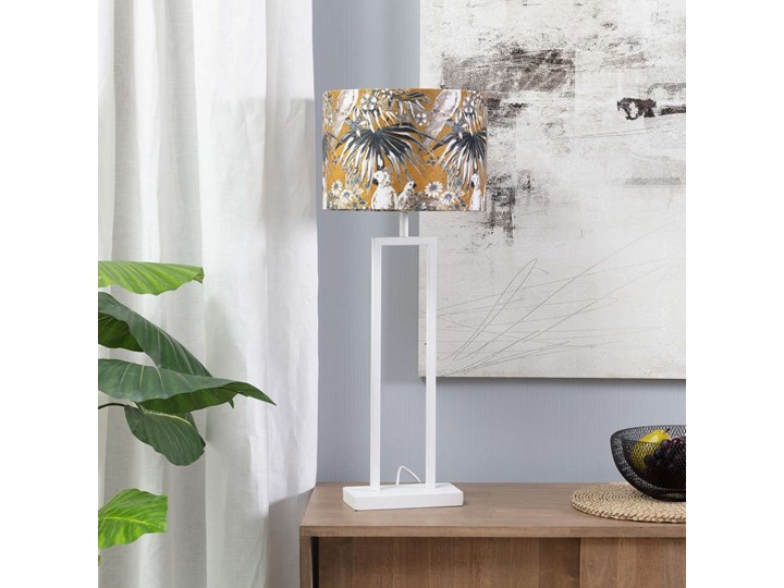 Lampa stołowa White Parrot 78cm, 30 x 78 cm Lampa z kloszem Lampa z abażurem Kategoria Lampy stołowe Metal Styl Skandynawski