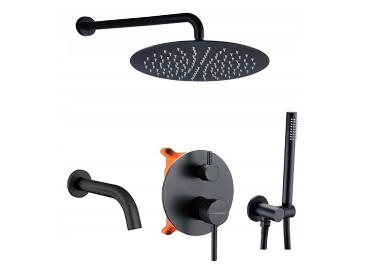 VELDMAN ZESTAW PODTYNKOWY 3-FUNKCYJNA COSTA BLACK 30 cm