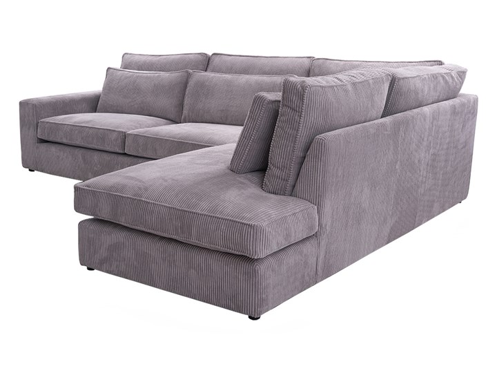 Nowoczesny narożnik nierozkładany z miękkimi poduszkami do salonu - CARDI Wysokość 89 cm Lewostronne Głębokość 224 cm Prawostronne Materiał obicia Sztruks