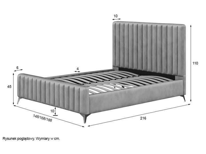 Łóżko 140x200 w stylu Glamour BELANIA (VFB-02) / Welur - Różowy Drewno Styl Nowoczesny Metal Rozmiar materaca 140x200 cm