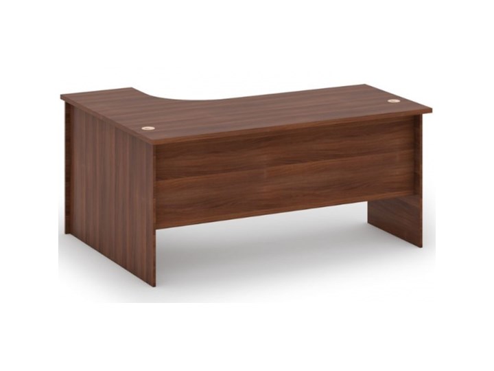 Biurko ergonomiczne prawe, orzech Płyta MDF Głębokość 40 cm Głębokość 120 cm Głębokość 80 cm Biurko narożne Biurko z nadstawką Szerokość 140 cm Pomieszczenie Biuro