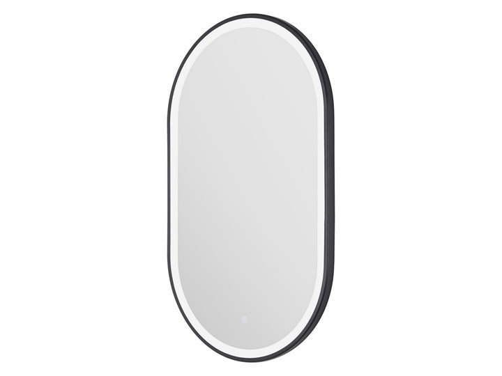 Lustro LED 505x1000 mm Corsan L5010BL z włącznikiem dotykowym i wykończeniem czarnym Owalne Pomieszczenie Łazienka