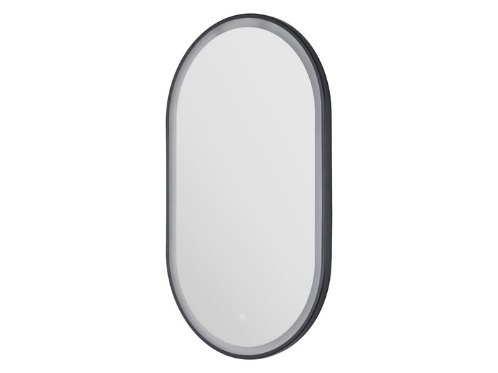 Lustro LED 505x1000 mm Corsan L5010BL z włącznikiem dotykowym i wykończeniem czarnym Pomieszczenie Łazienka Owalne Styl Nowoczesny