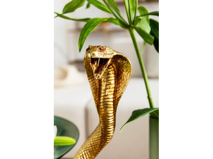 Figurka dekoracyjna Snake 17x39 cm złota Zwierzęta Kategoria Figury i rzeźby Kolor Złoty