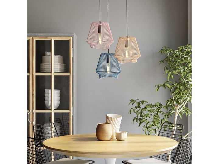 Lampa wisząca Ischia Dining Spiral 53x105 cm Lampa z abażurem Ilość źródeł światła 3 źródła