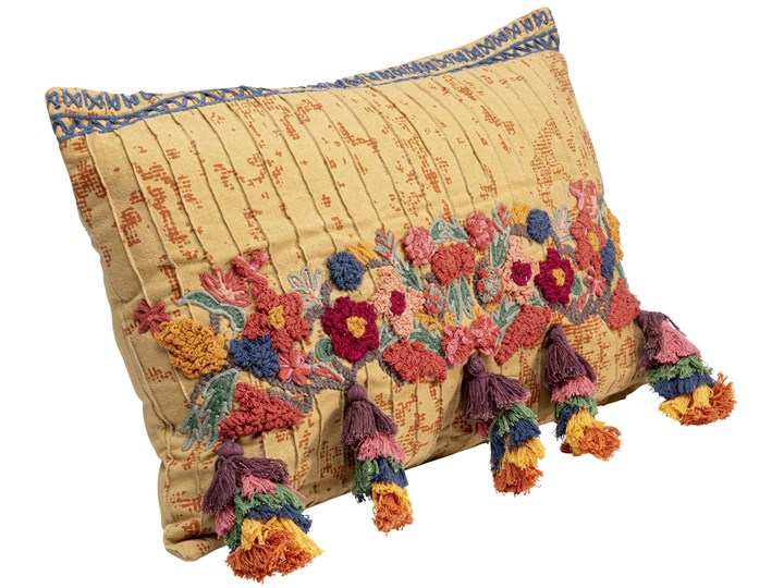 Poduszka dekoracyjna Textured Tassels 50x35 cm kolorowa Prostokątne 35x50 cm Pomieszczenie Salon