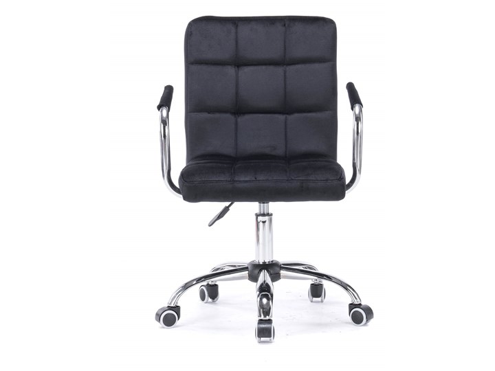 Krzesło obrotowe welurowe HARIS (DC-6096H) / Czarne Tworzywo sztuczne Metal Tkanina Typ Tapicerowane
