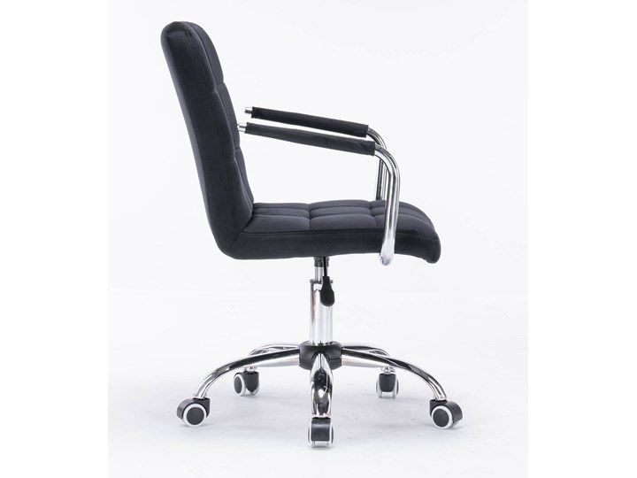 Krzesło obrotowe welurowe HARIS (DC-6096H) / Czarne Metal Tworzywo sztuczne Tkanina Pomieszczenie Pokój przedszkolaka
