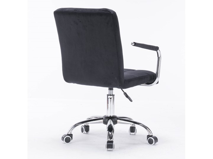 Krzesło obrotowe welurowe HARIS (DC-6096H) / Czarne Styl Tradycyjny Metal Tkanina Tworzywo sztuczne Styl Nowoczesny