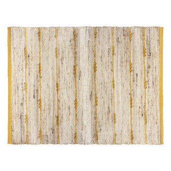 YELLOW STRIPE dywan jutowy zdobiony żółtymi paskami, 60x90 cm