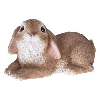 KRÓLIK figurka dekoracyjna brązowy królik, 12x22x11 cm