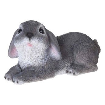 KRÓLIK figurka dekoracyjna szary królik, 12x22x11 cm